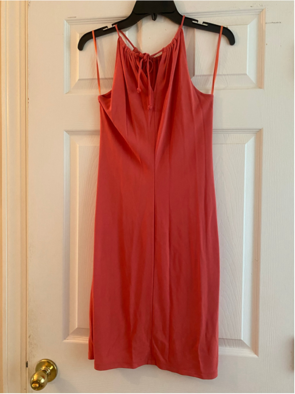 Ann Taylor Coral Jersey Halter Dress